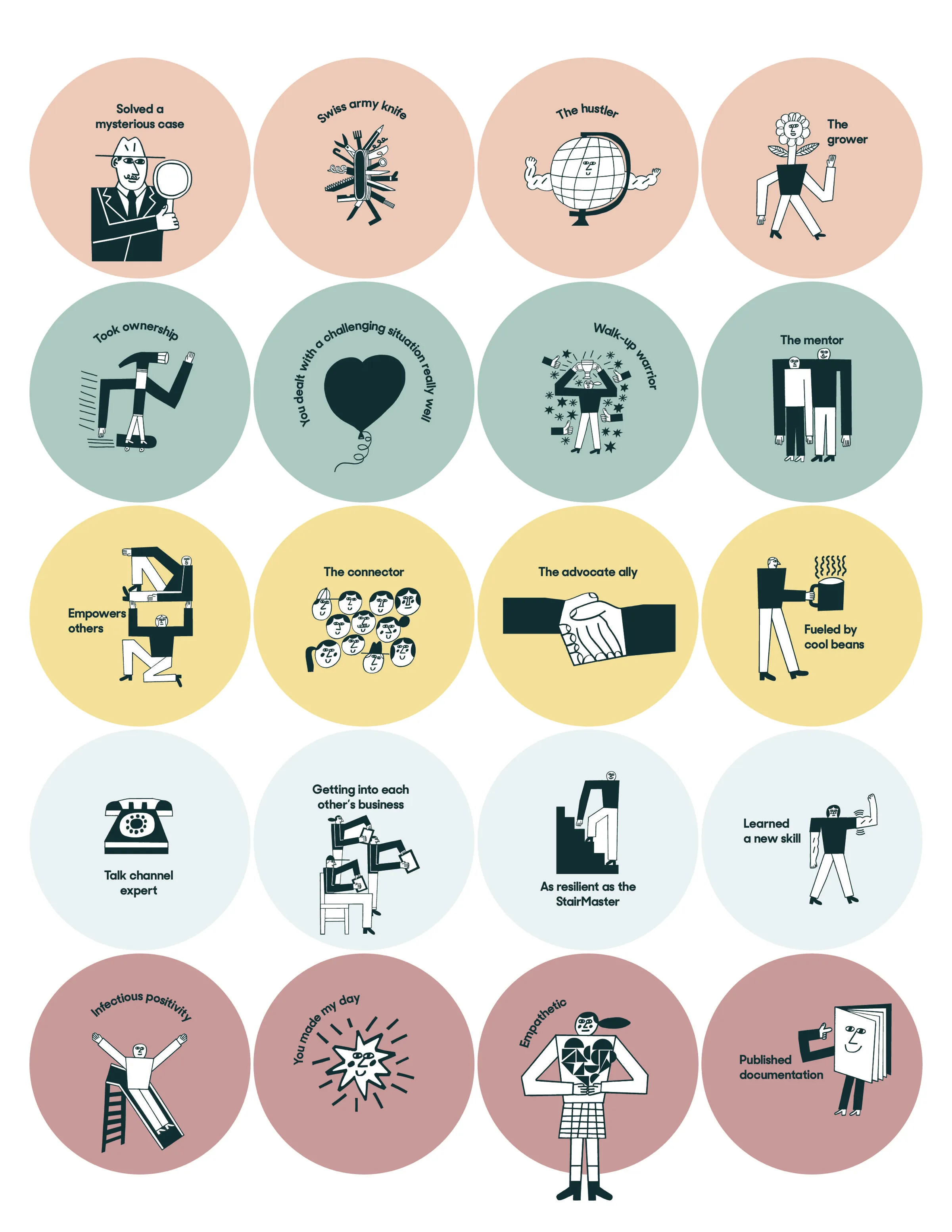 Advocate recognition sticker sheet