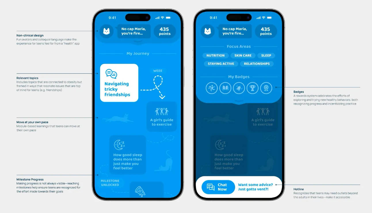 The youth app — a non-clinical home experience