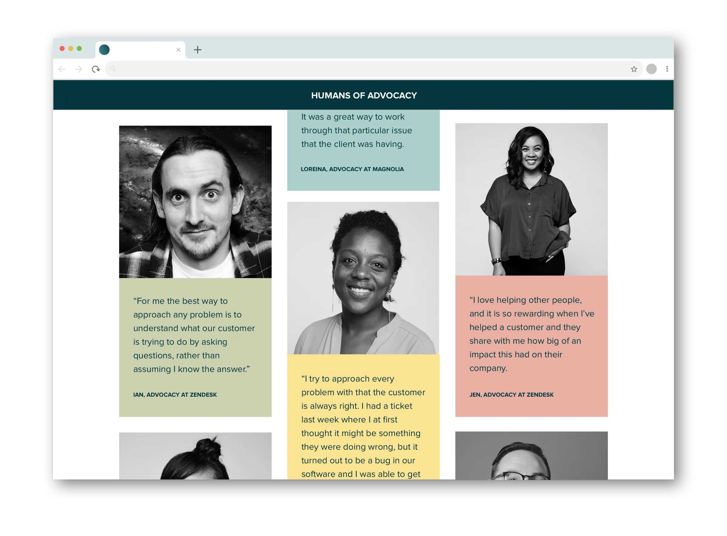 Humans of Advocacy storytelling concept