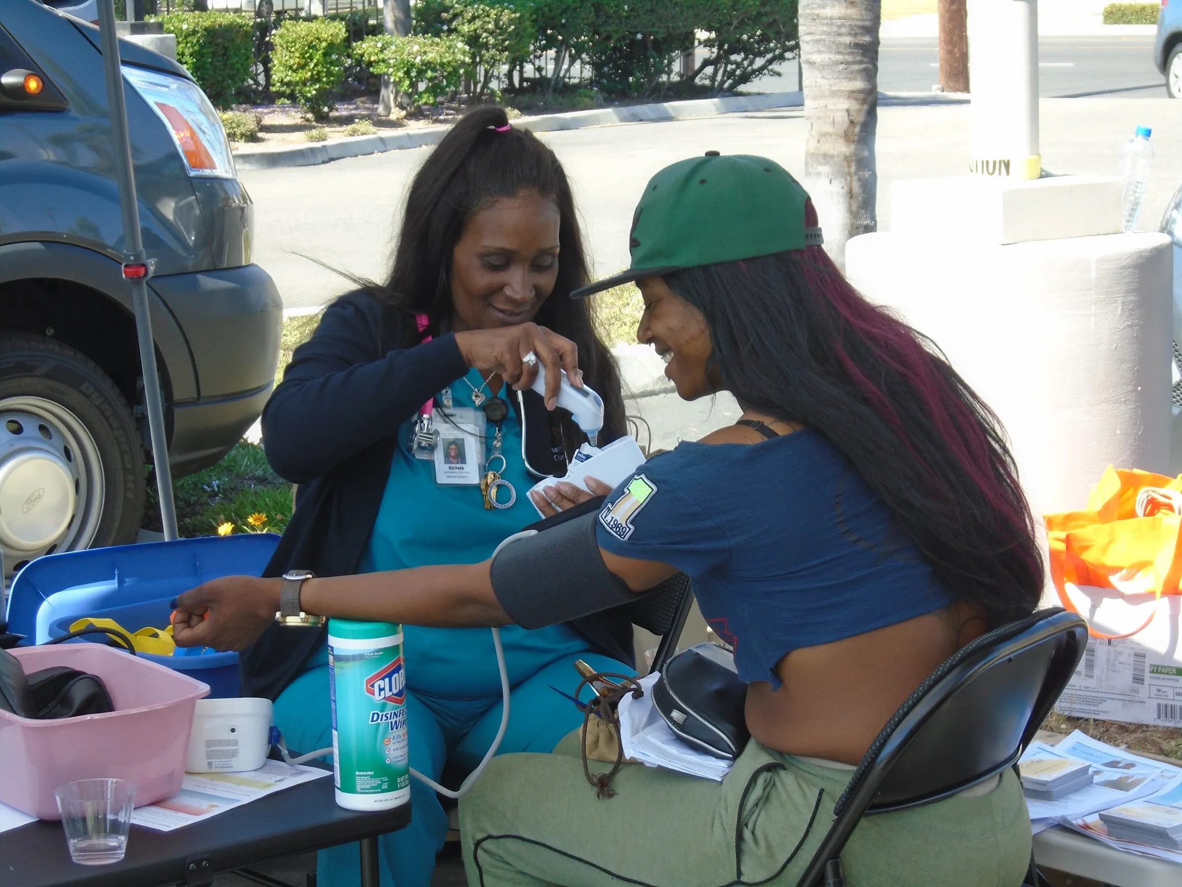 A free blood-pressure screening during a community health day