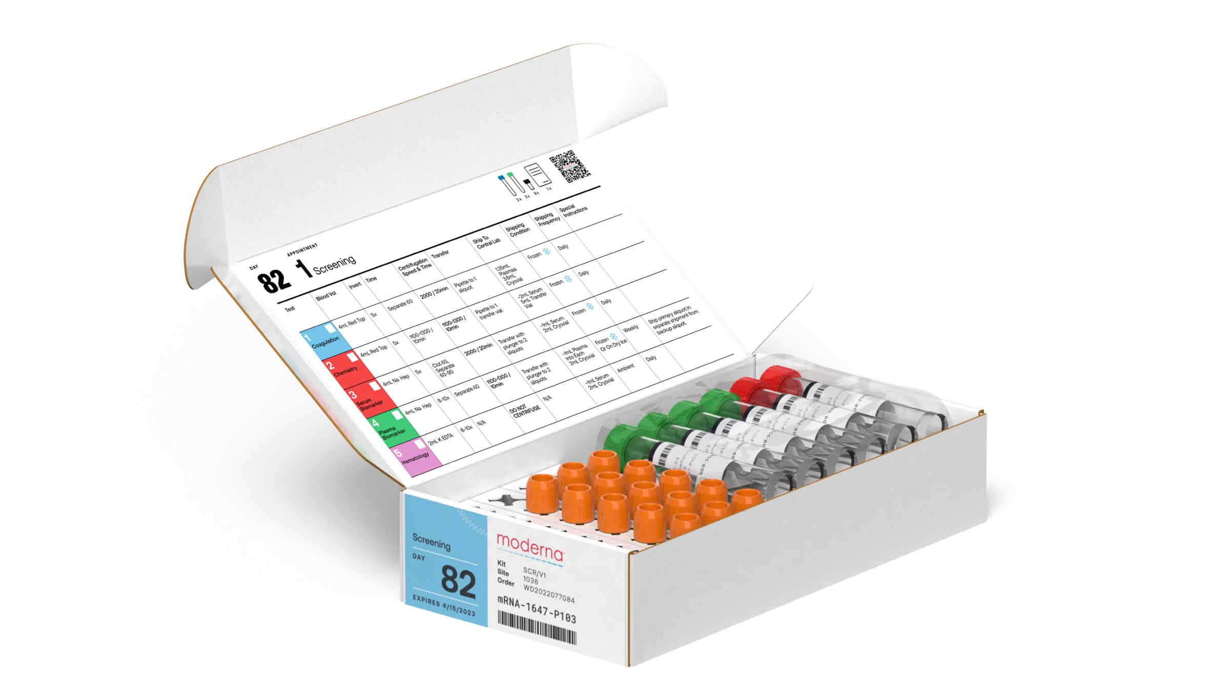 Moderna Smart Lab Kit — opened