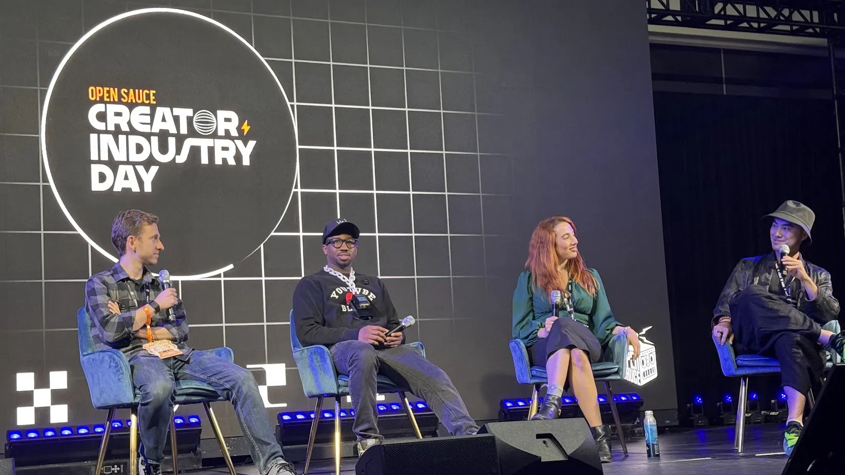 YC speaking on a Creator Industry Day panel at Open Sauce