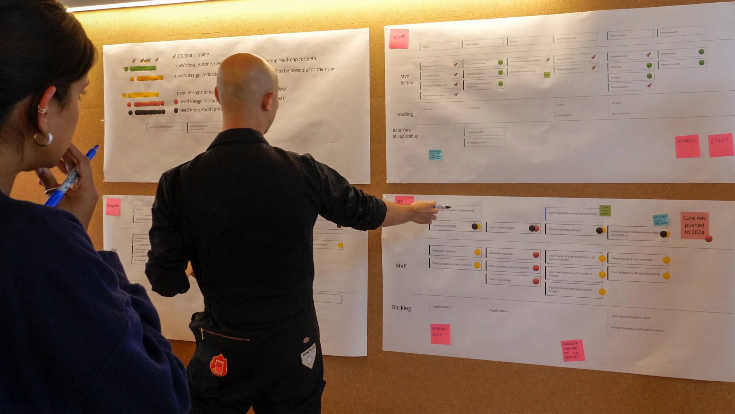 YC roadmapping the statewide launch of Soluna with a teammate