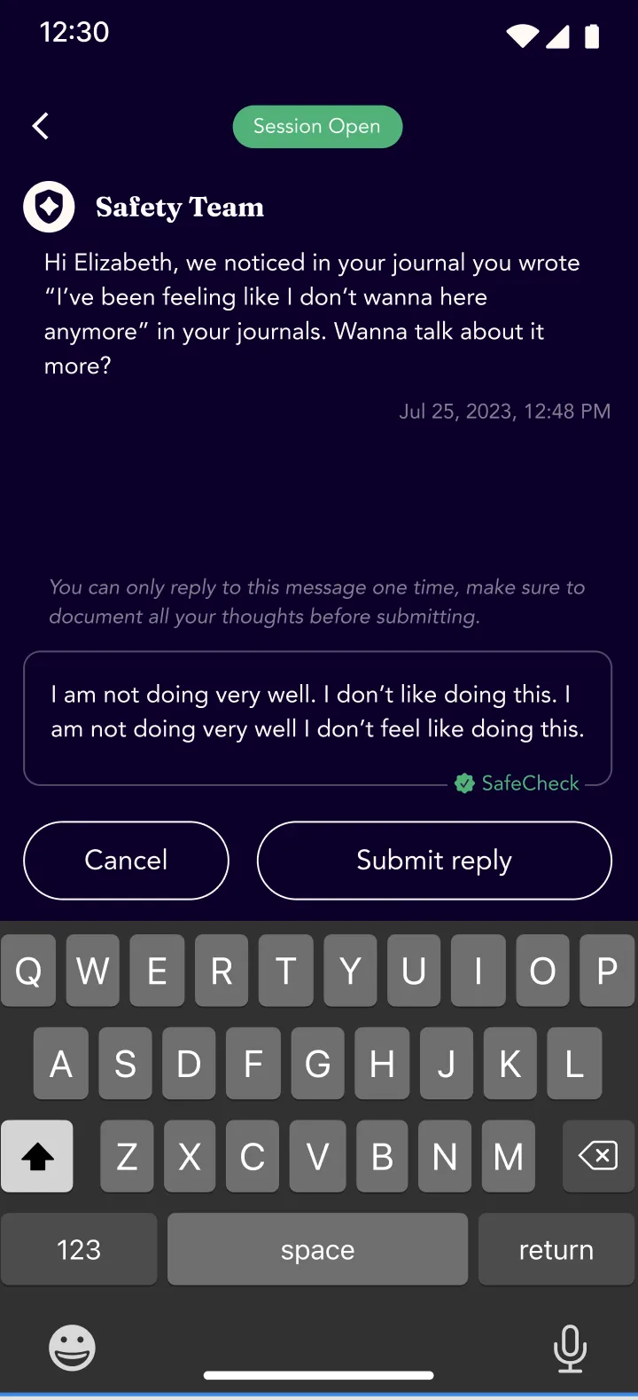 Safety team response