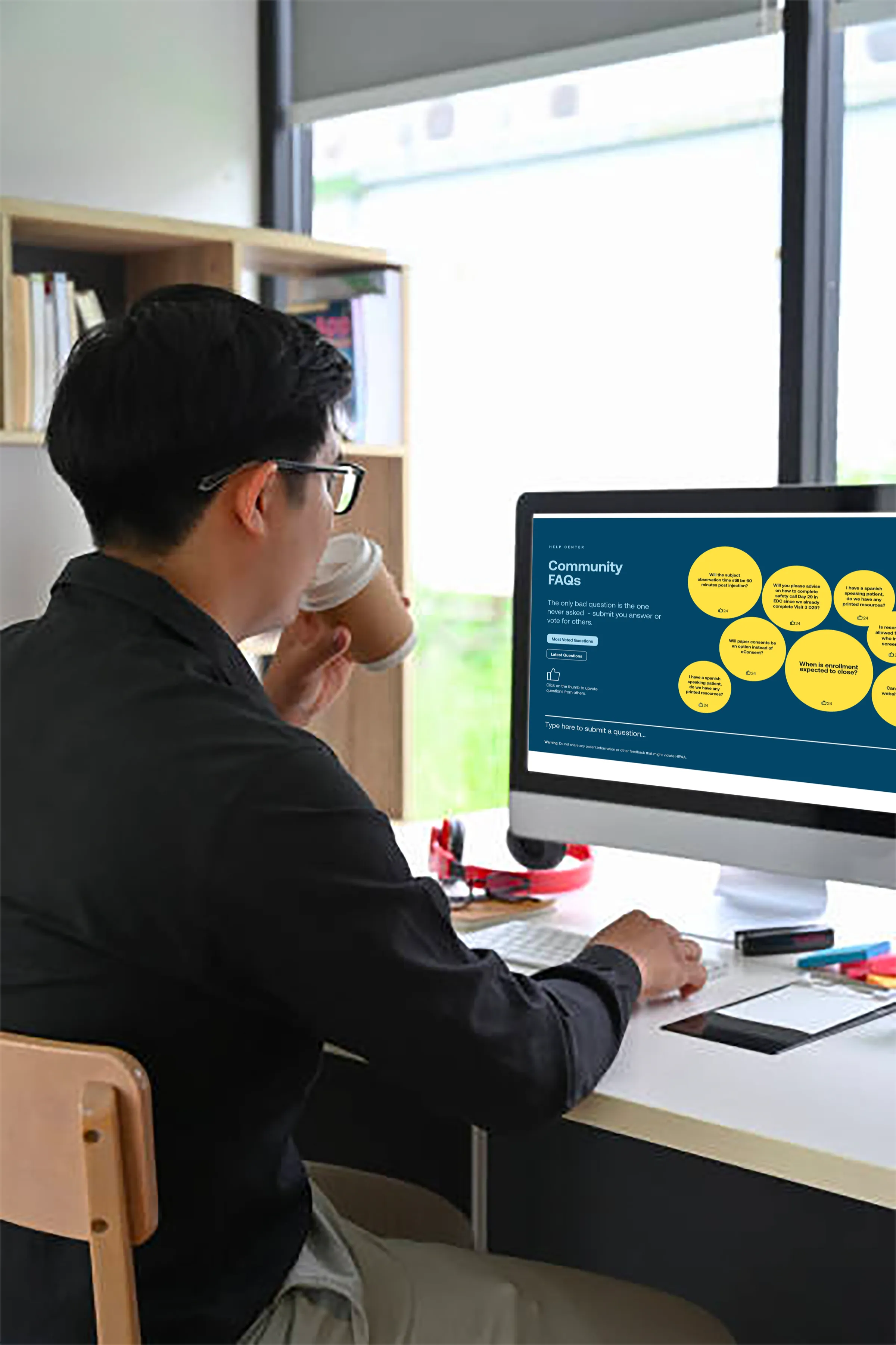 Site-facing experience — computer view